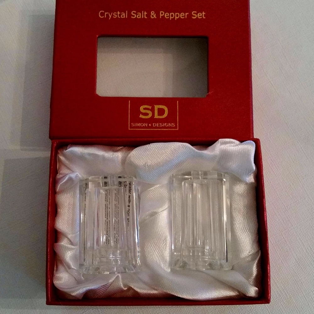 New in Box Simon Design Salt and Pepper shakers